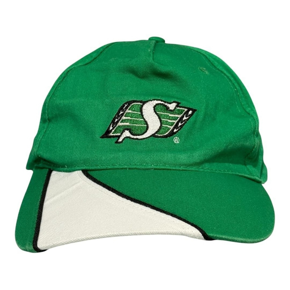 Saskatchewan Roughriders Hat Cap Strap Back Mens Green White CFL Football Canada